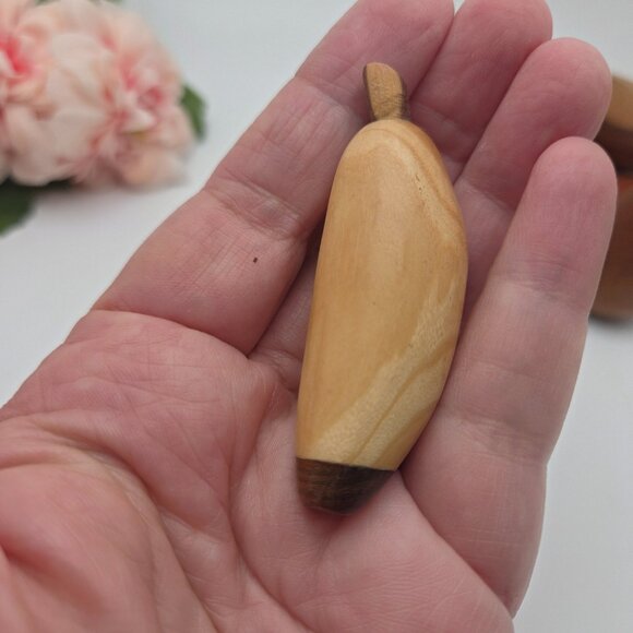 Vintage Rustic Wood Fruits and Tray 6 Piece Hand Made - Picture 8 of 13